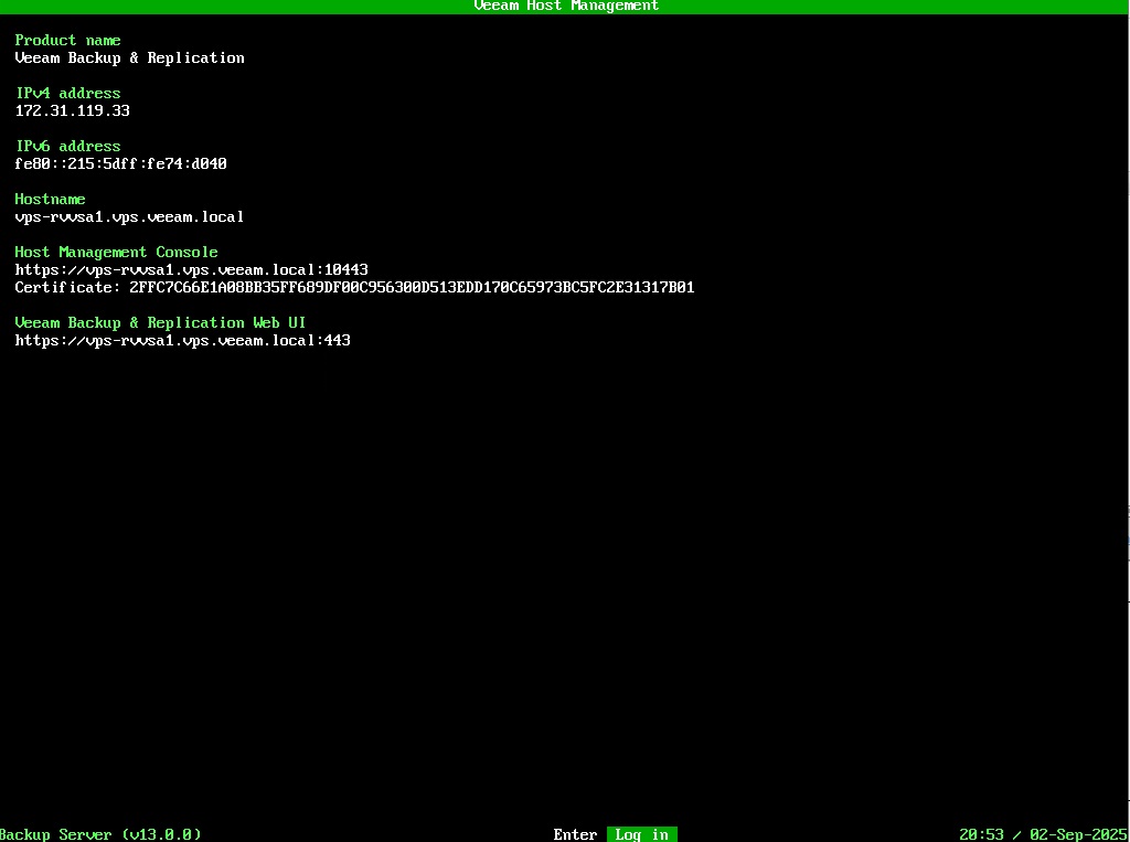 Veeam Software Appliance